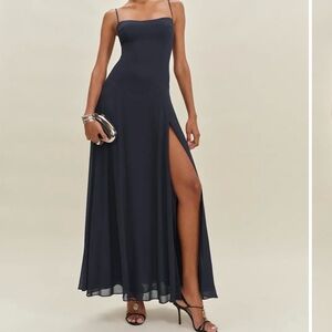 Reformation Bea Dress in Navy